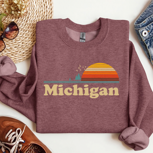 Michigan Sunset Crewneck